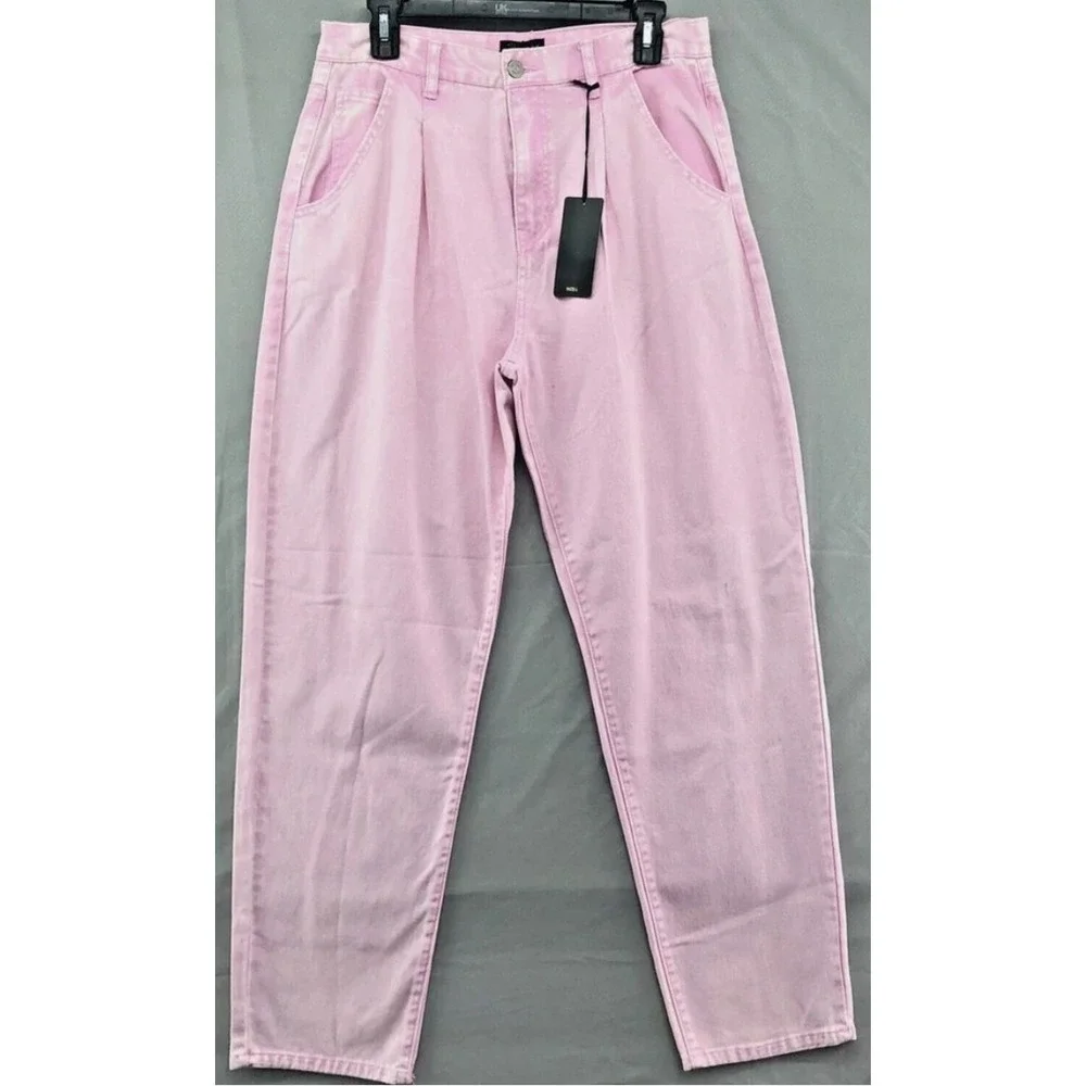 Rue 21‎ Shine Star Pink Tie Dye High Waist Pleated Jeans Women's Size 11